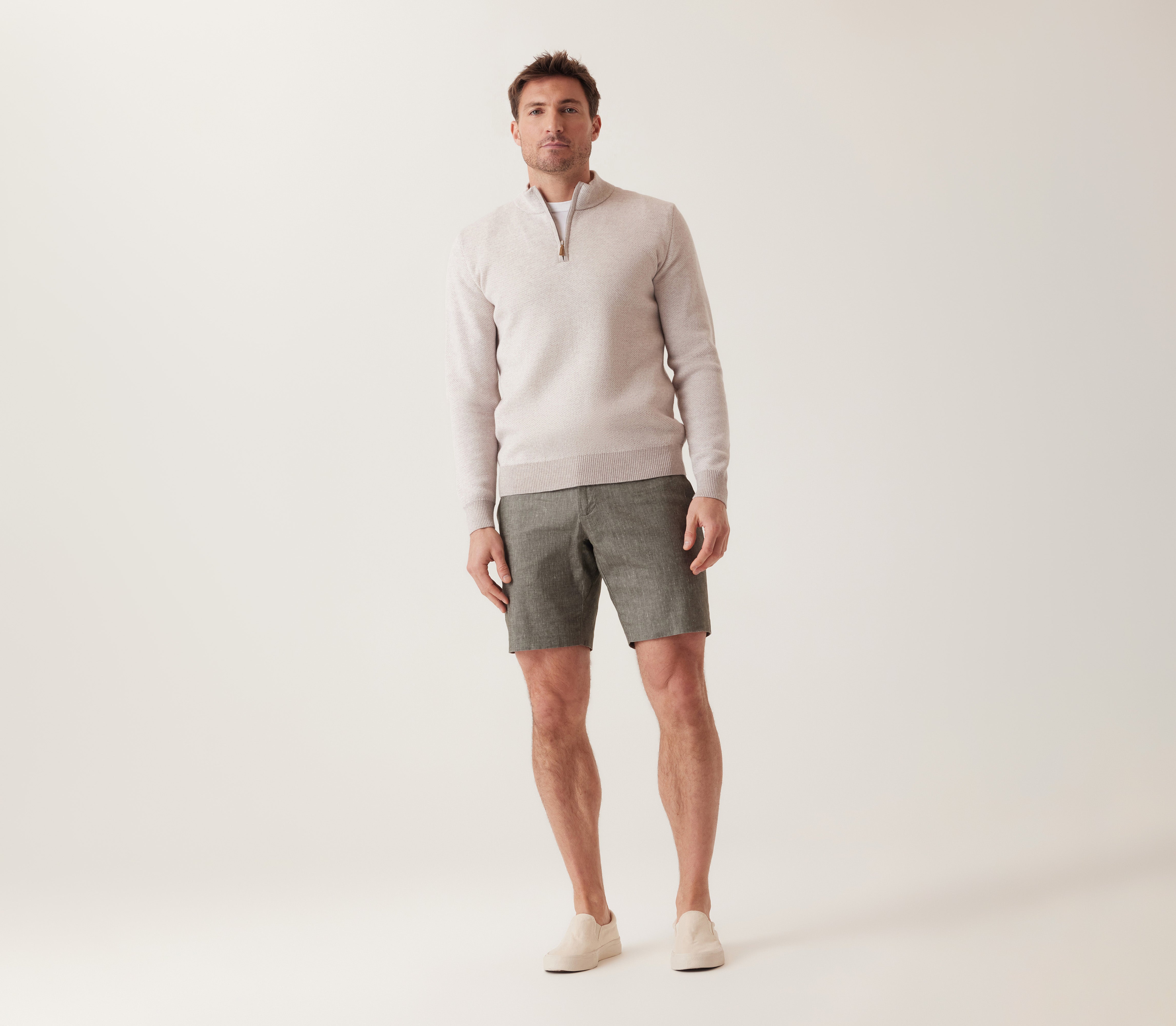 Oasis Bermuda In Lifesync Linen Stretch