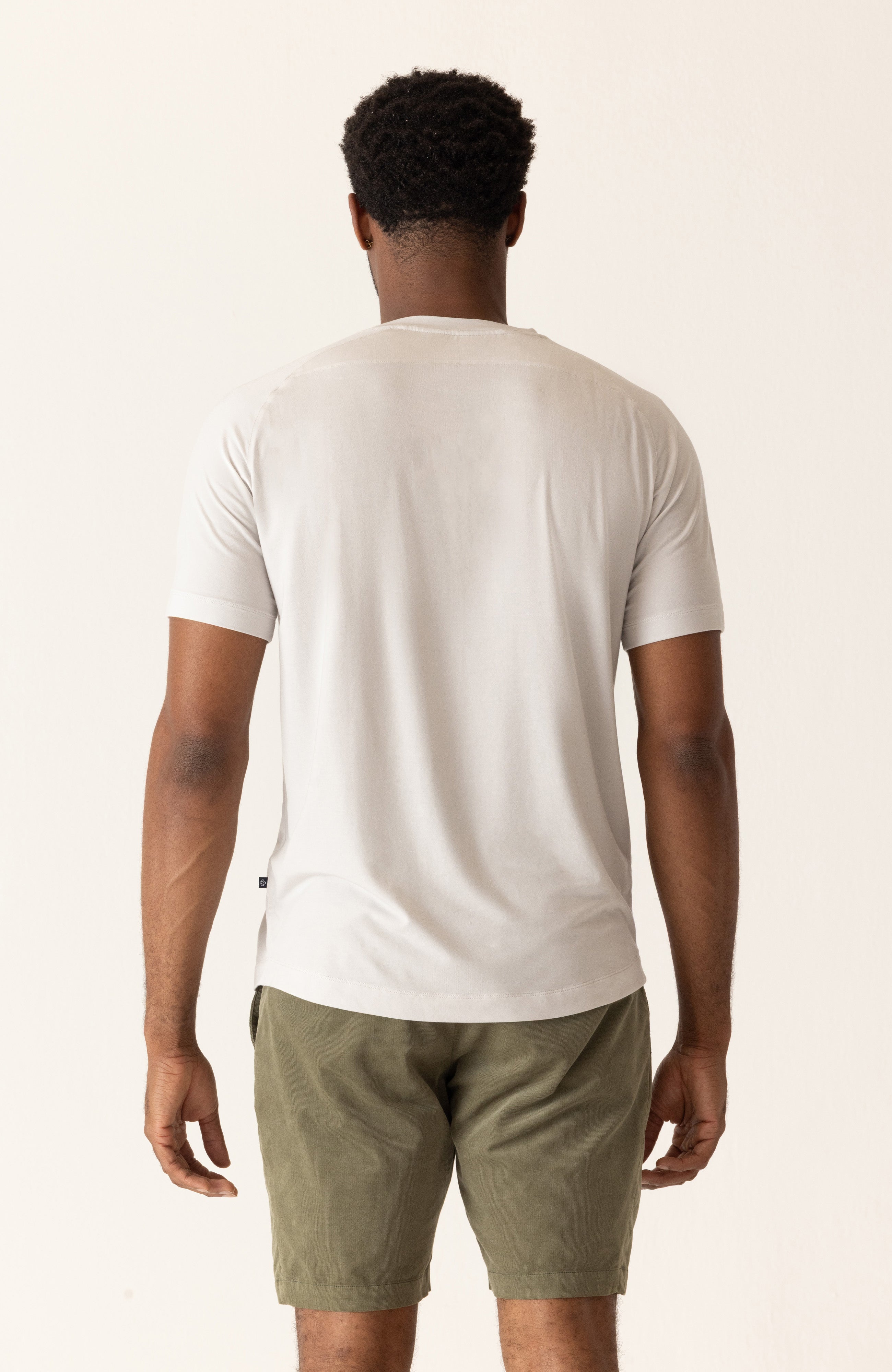 Short Sleeve Raglan Scallop Crew T-Shirt In Soft Techno Jersey Hover