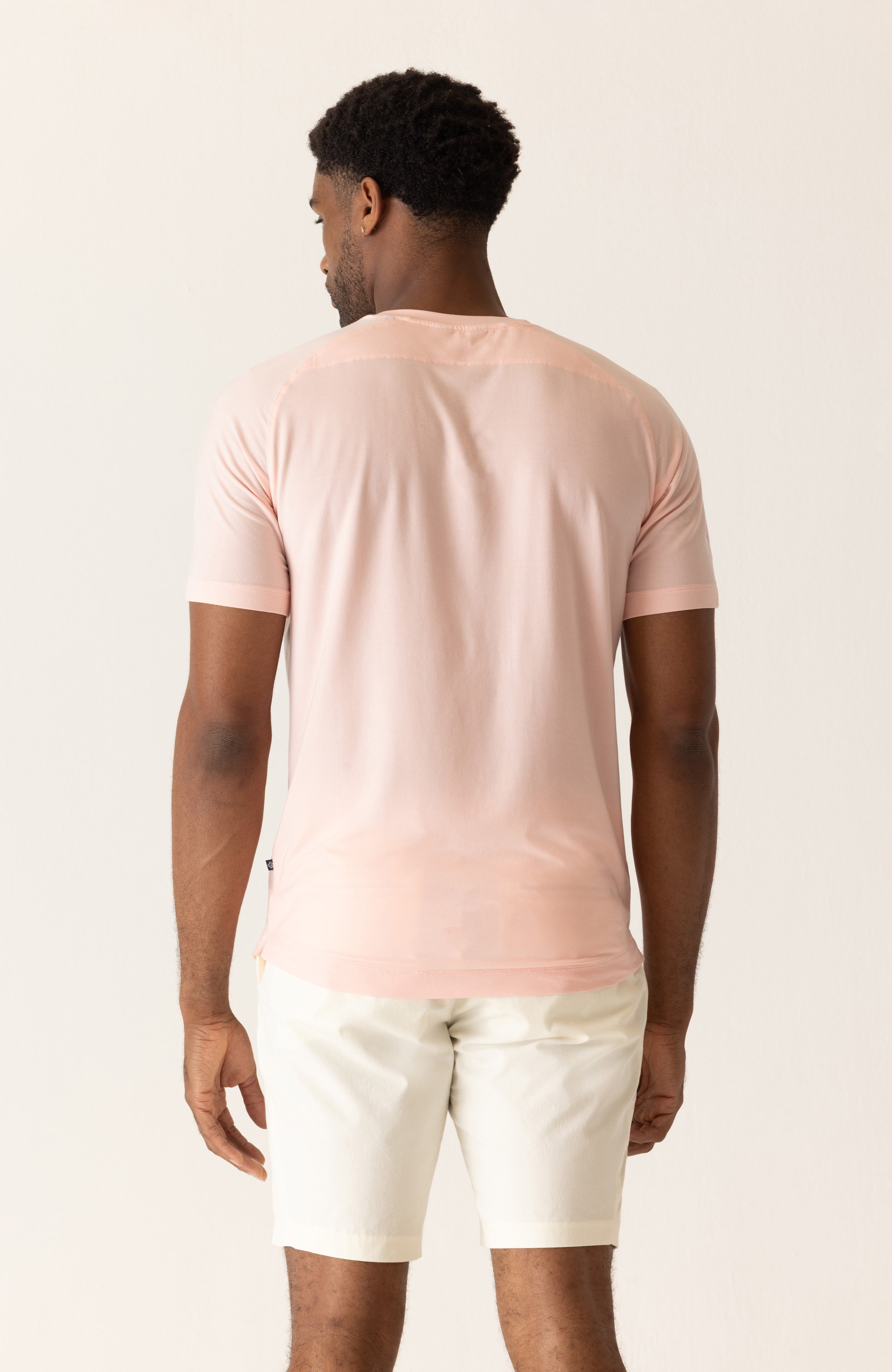 Short Sleeve Raglan Scallop Crew T-Shirt In Soft Techno Jersey Hover