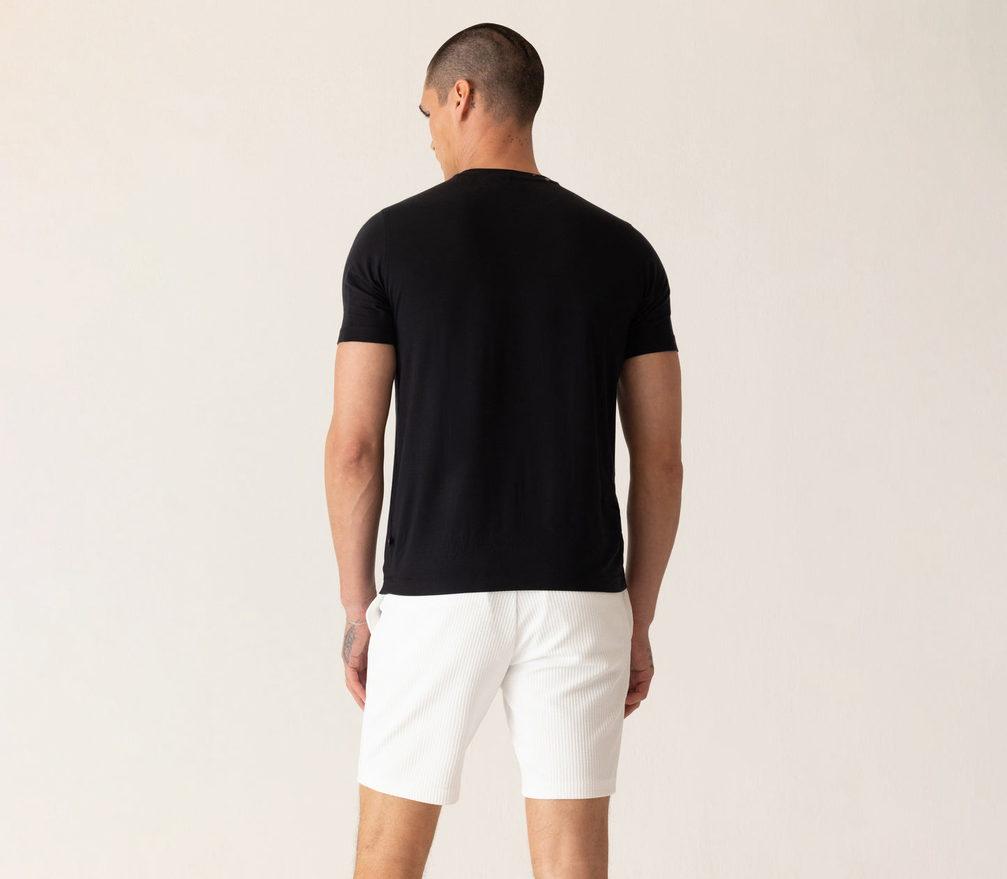 Short Sleeve Modern Crew T-Shirt In Soft Techno Jersey