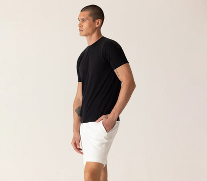 Short Sleeve Modern Crew T-Shirt In Soft Techno Jersey