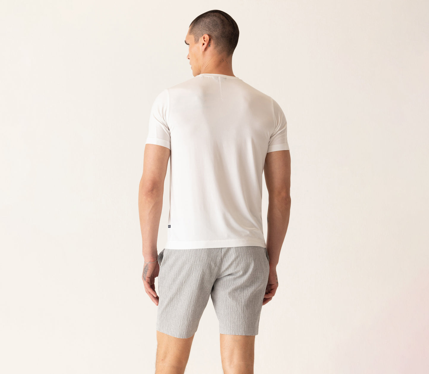 Short Sleeve Modern Crew T-Shirt In Soft Techno Jersey