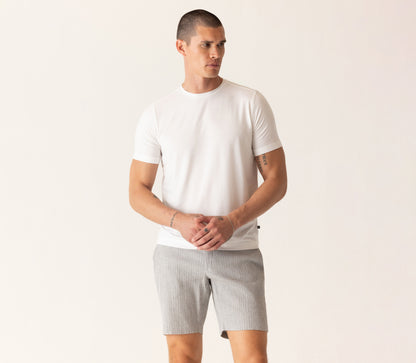 Short Sleeve Modern Crew T-Shirt In Soft Techno Jersey