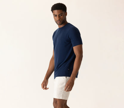 Short Sleeve Modern Crew T-Shirt In Soft Techno Jersey