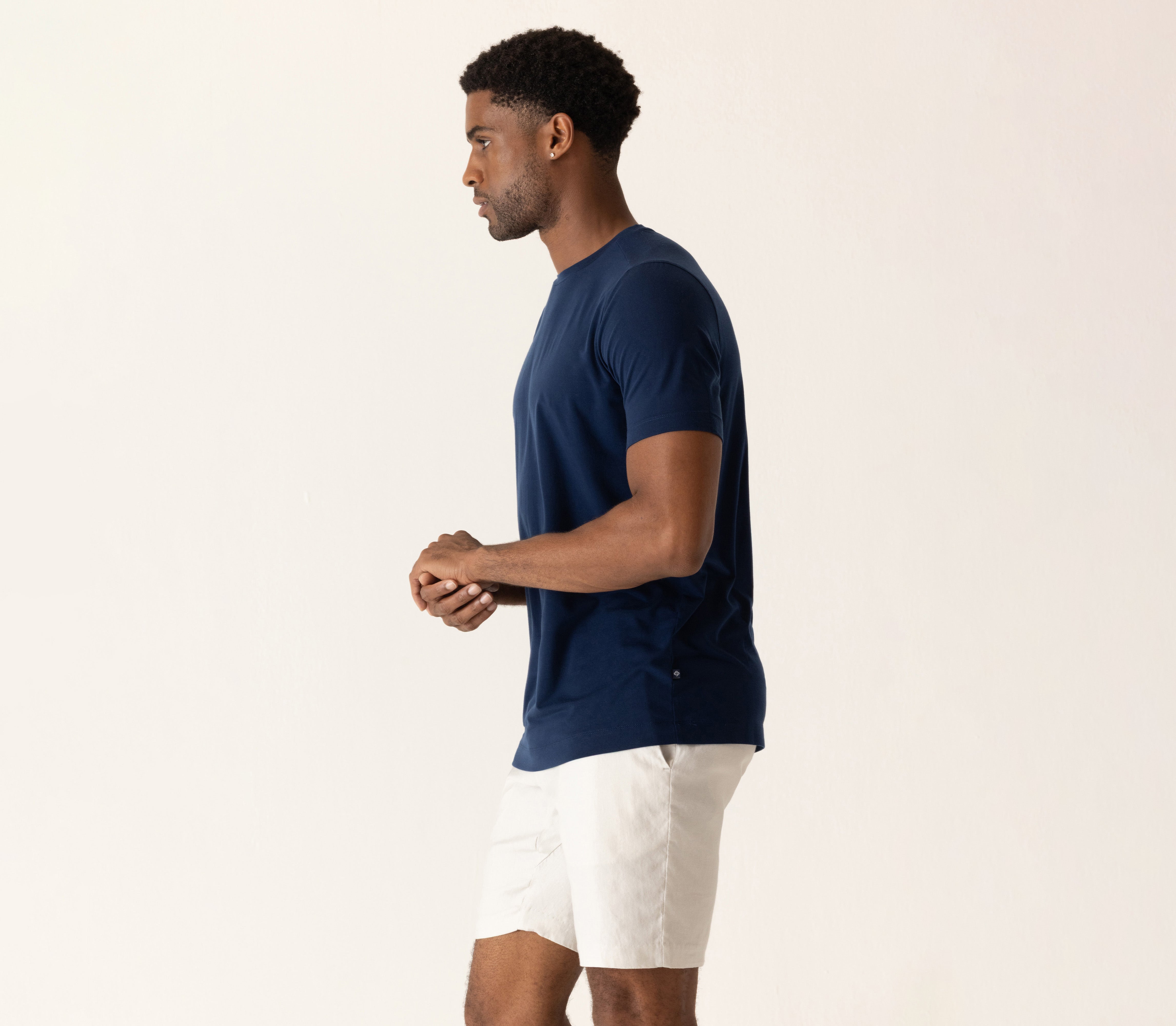 Short Sleeve Modern Crew T-Shirt In Soft Techno Jersey