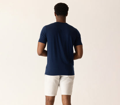 Short Sleeve Modern Crew T-Shirt In Soft Techno Jersey