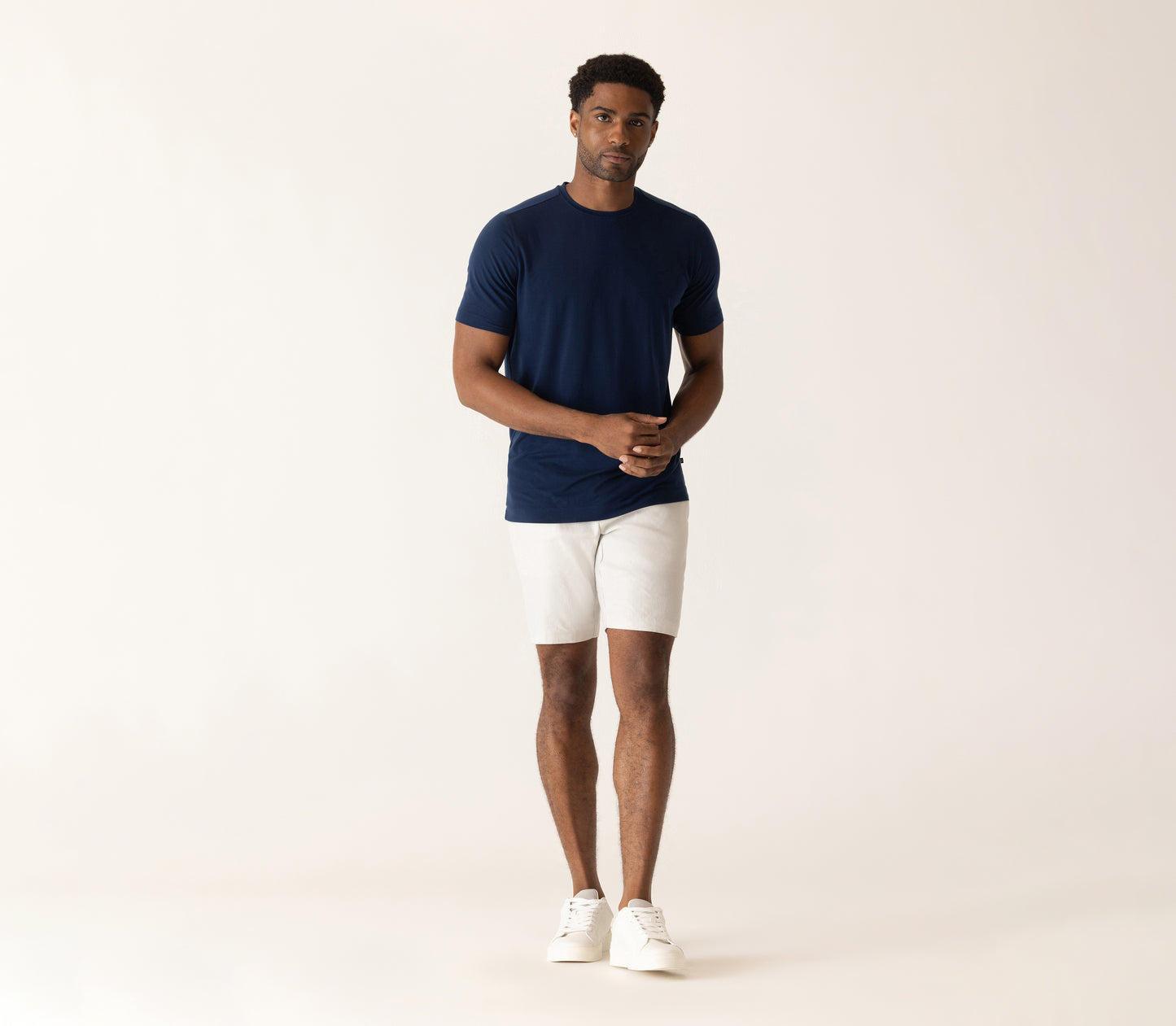 Short Sleeve Modern Crew T-Shirt In Soft Techno Jersey