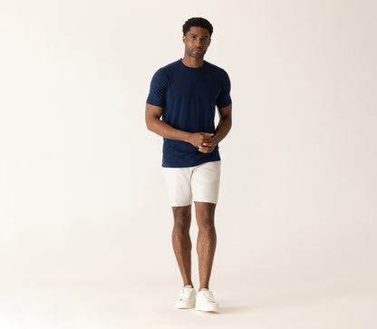 Short Sleeve Modern Crew T-Shirt In Soft Techno Jersey