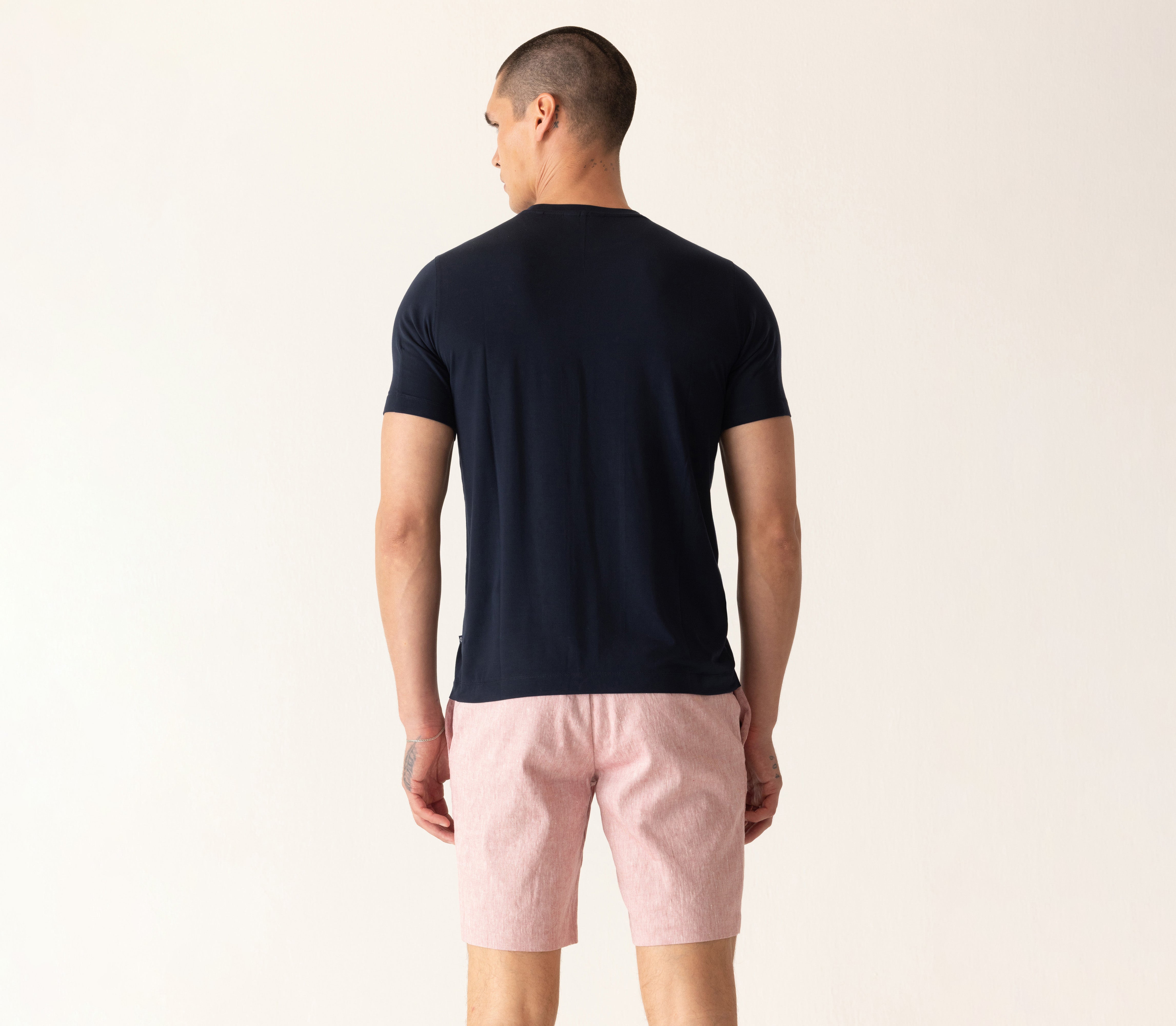 Short Sleeve Modern Crew T-Shirt In Soft Techno Jersey