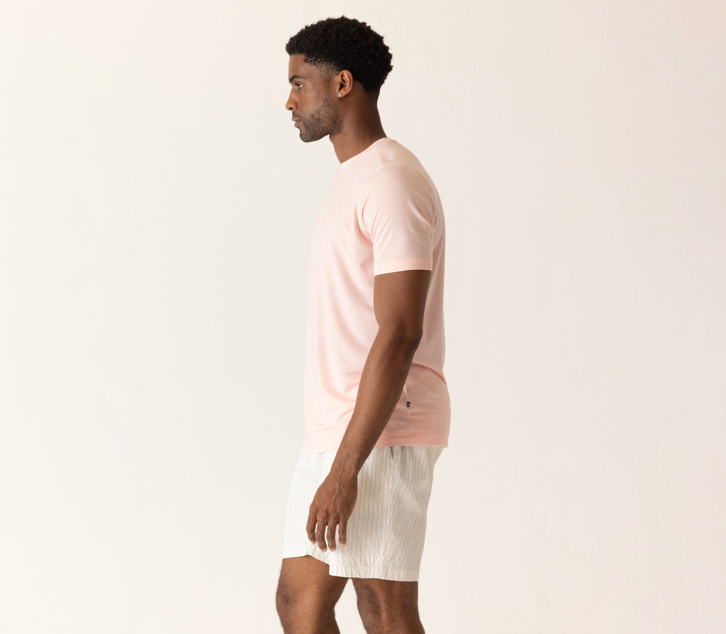 Short Sleeve Modern Crew T-Shirt In Soft Techno Jersey