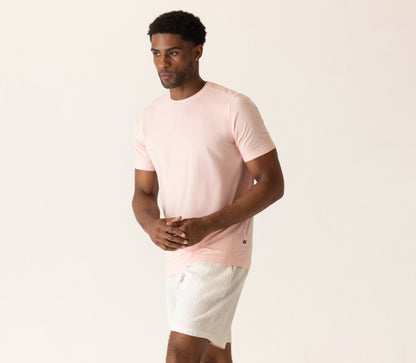 Short Sleeve Modern Crew T-Shirt In Soft Techno Jersey