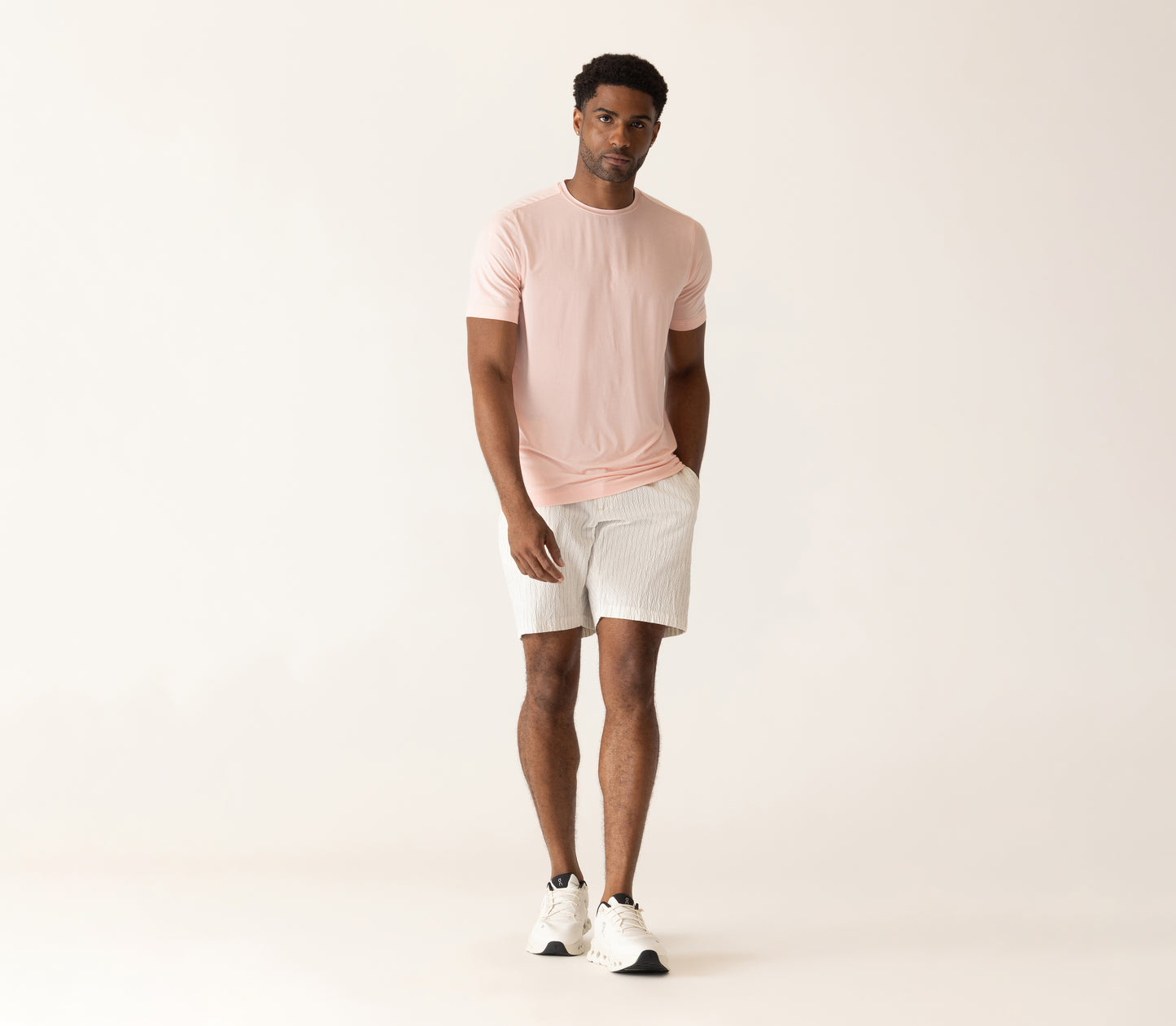 Short Sleeve Modern Crew T-Shirt In Soft Techno Jersey