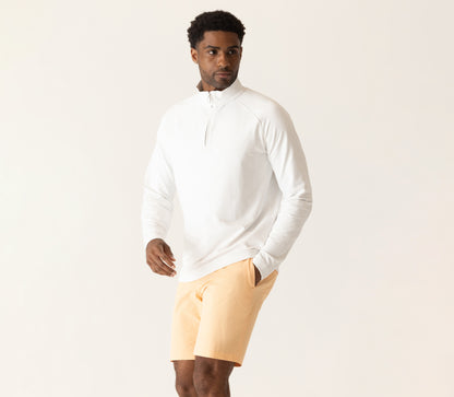 Long Sleeve 1/4 Zip In Techno Microlight French Terry