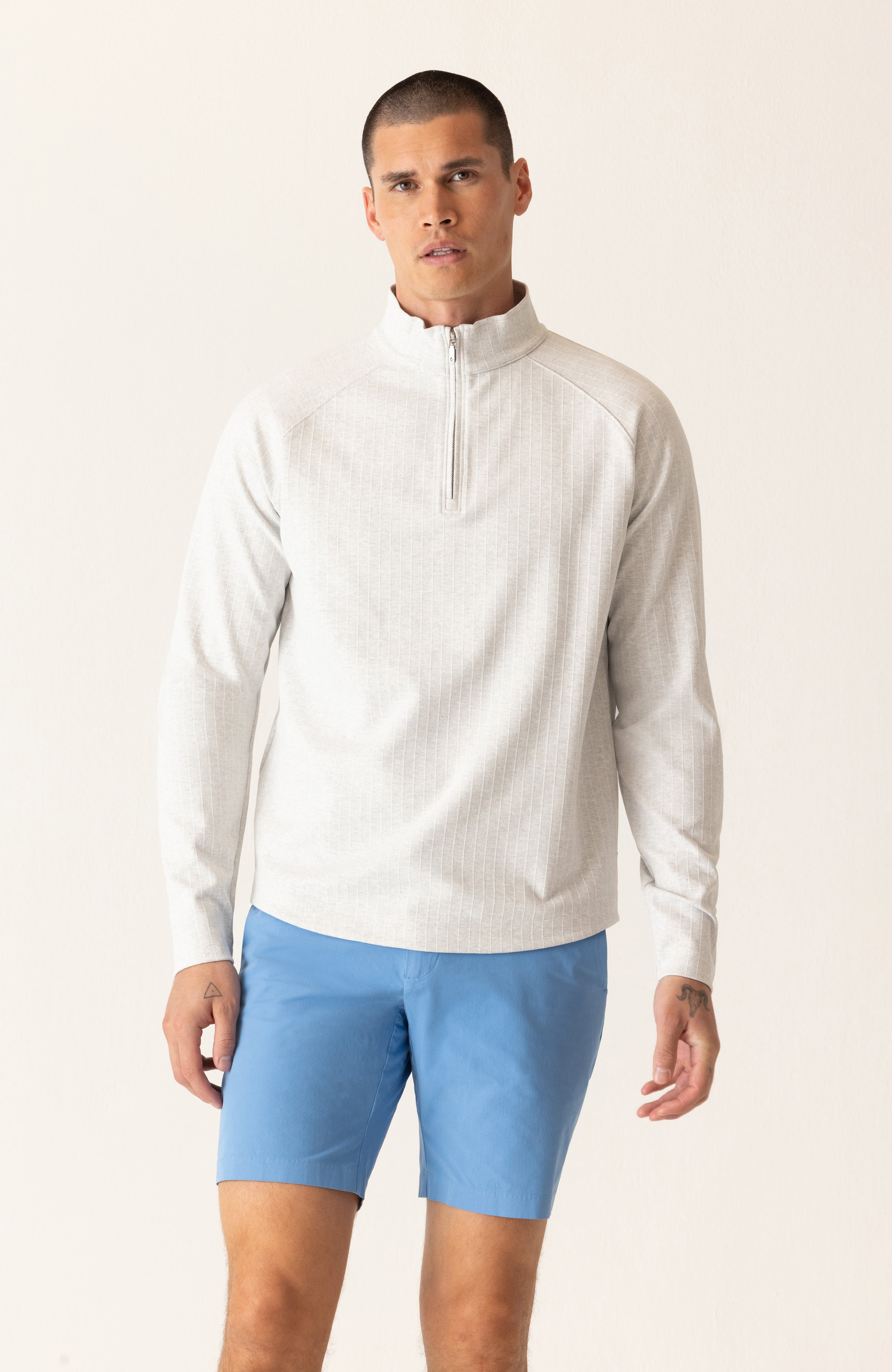 Long Sleeve 1/4 Zip In StratLuxe Jersey