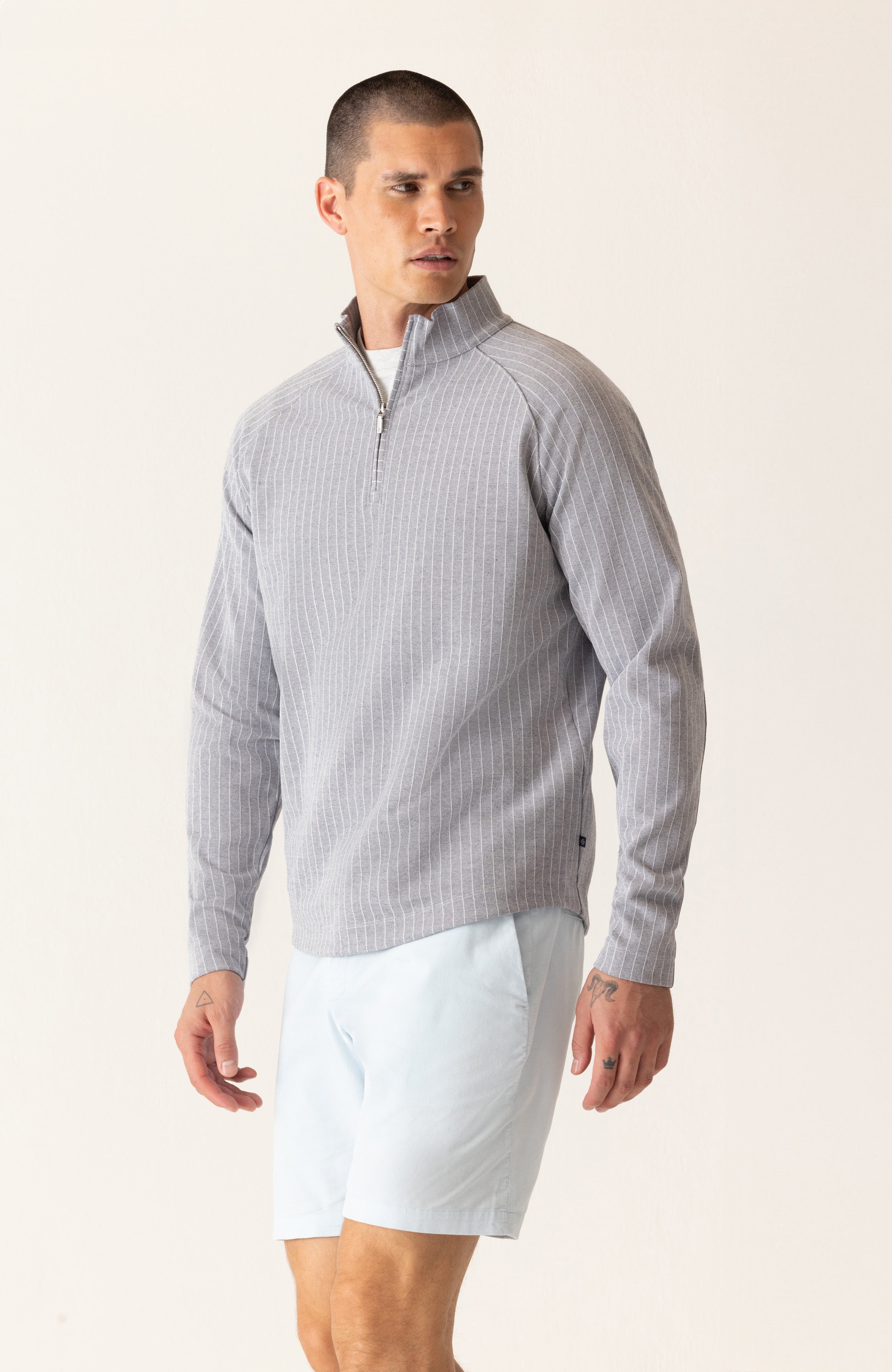 Long Sleeve 1/4 Zip In StratLuxe Jersey