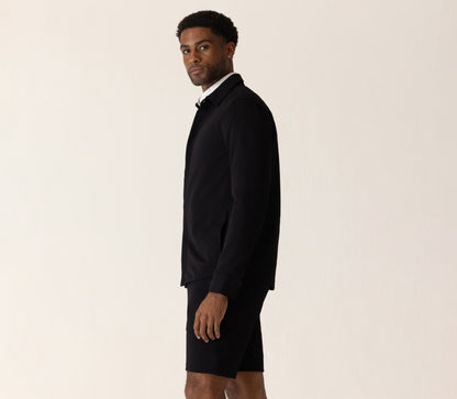 Long Sleeve Getaway Shirt Jacket In Twilight Twill Jersey