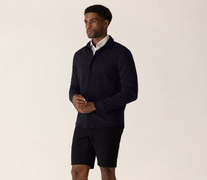 Long Sleeve Getaway Shirt Jacket In Twilight Twill Jersey