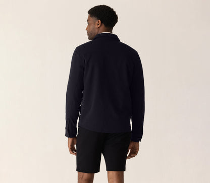 Long Sleeve Getaway Shirt Jacket In Twilight Twill Jersey