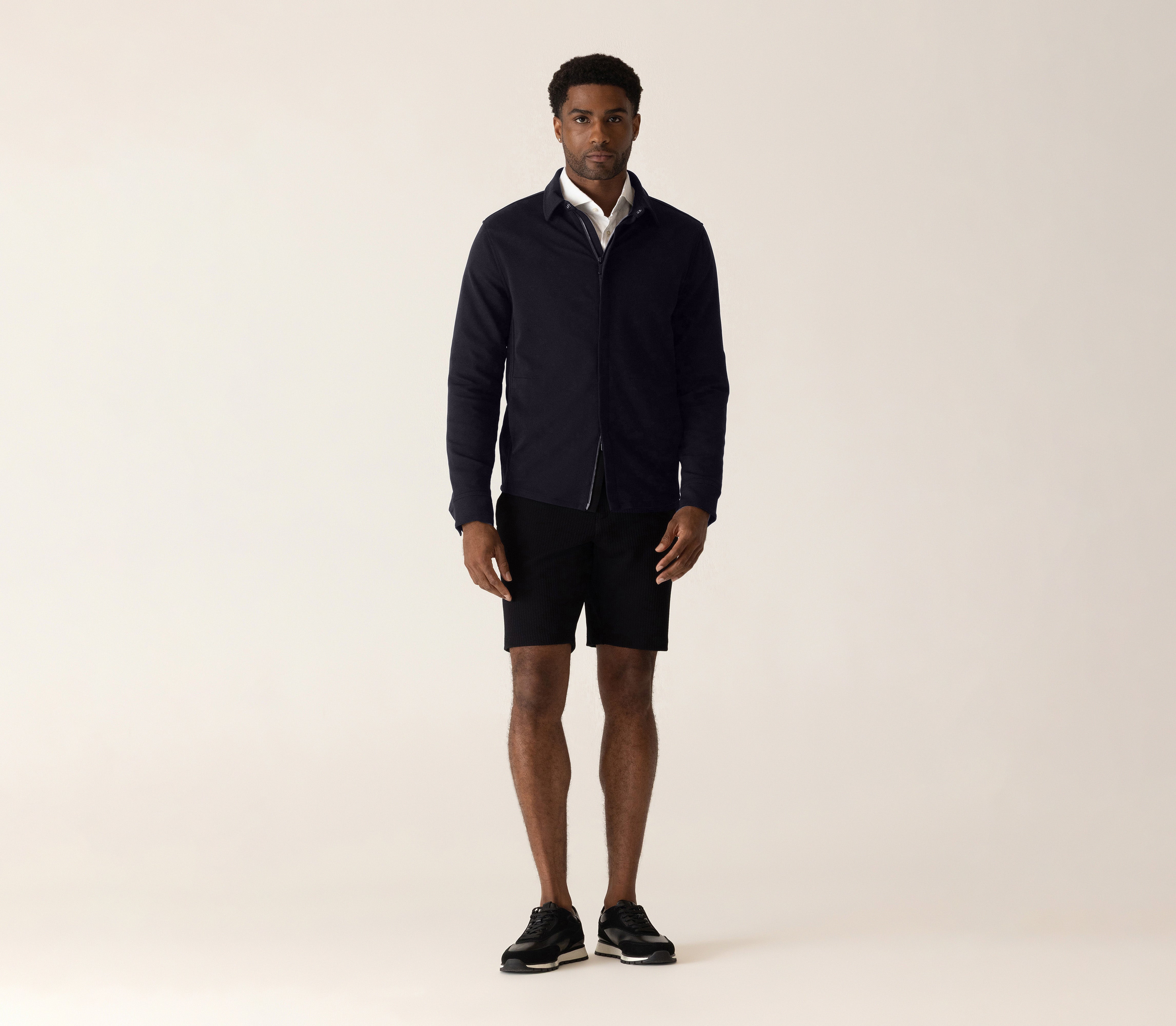 Long Sleeve Getaway Shirt Jacket In Twilight Twill Jersey