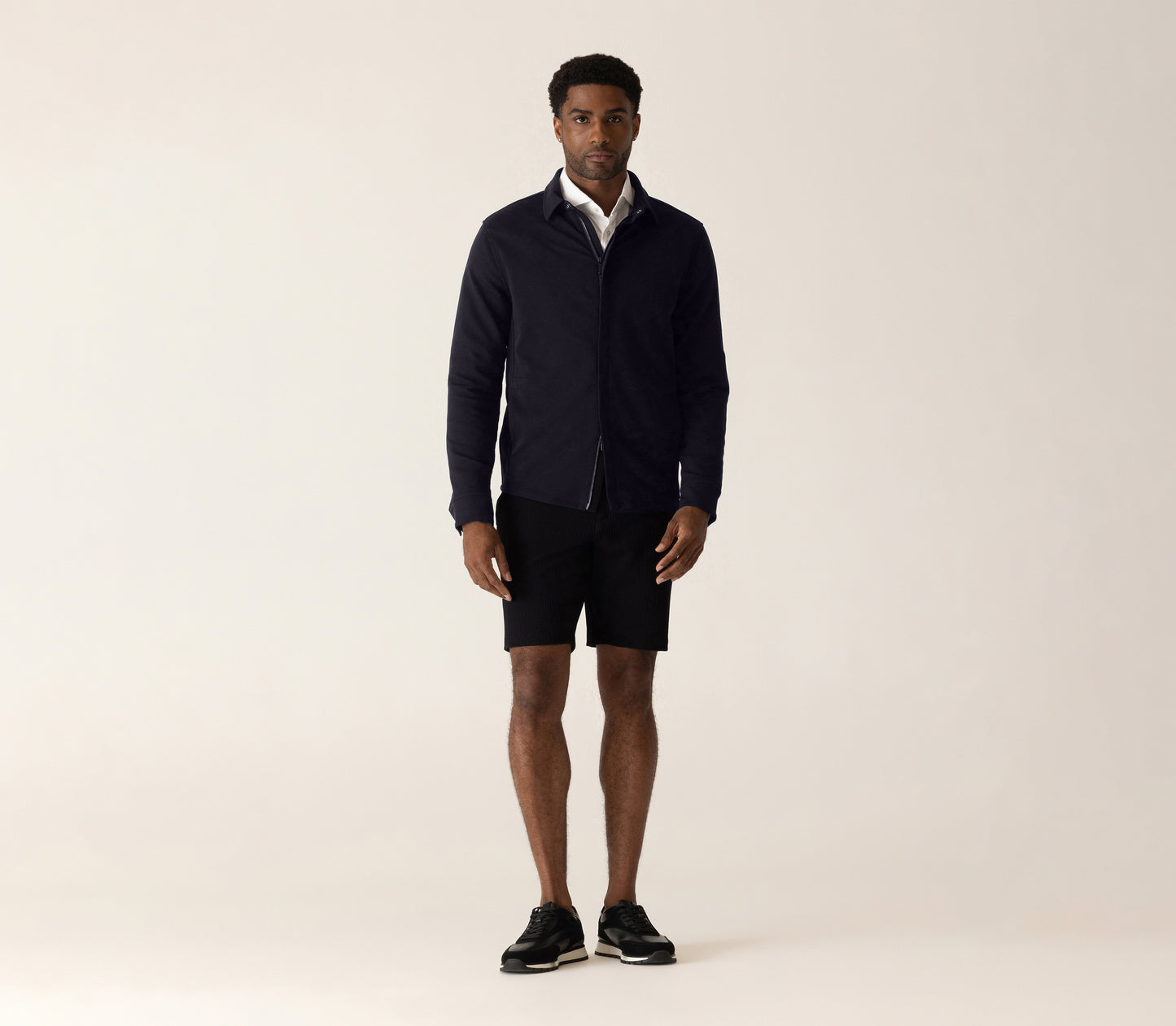 Long Sleeve Getaway Shirt Jacket In Twilight Twill Jersey