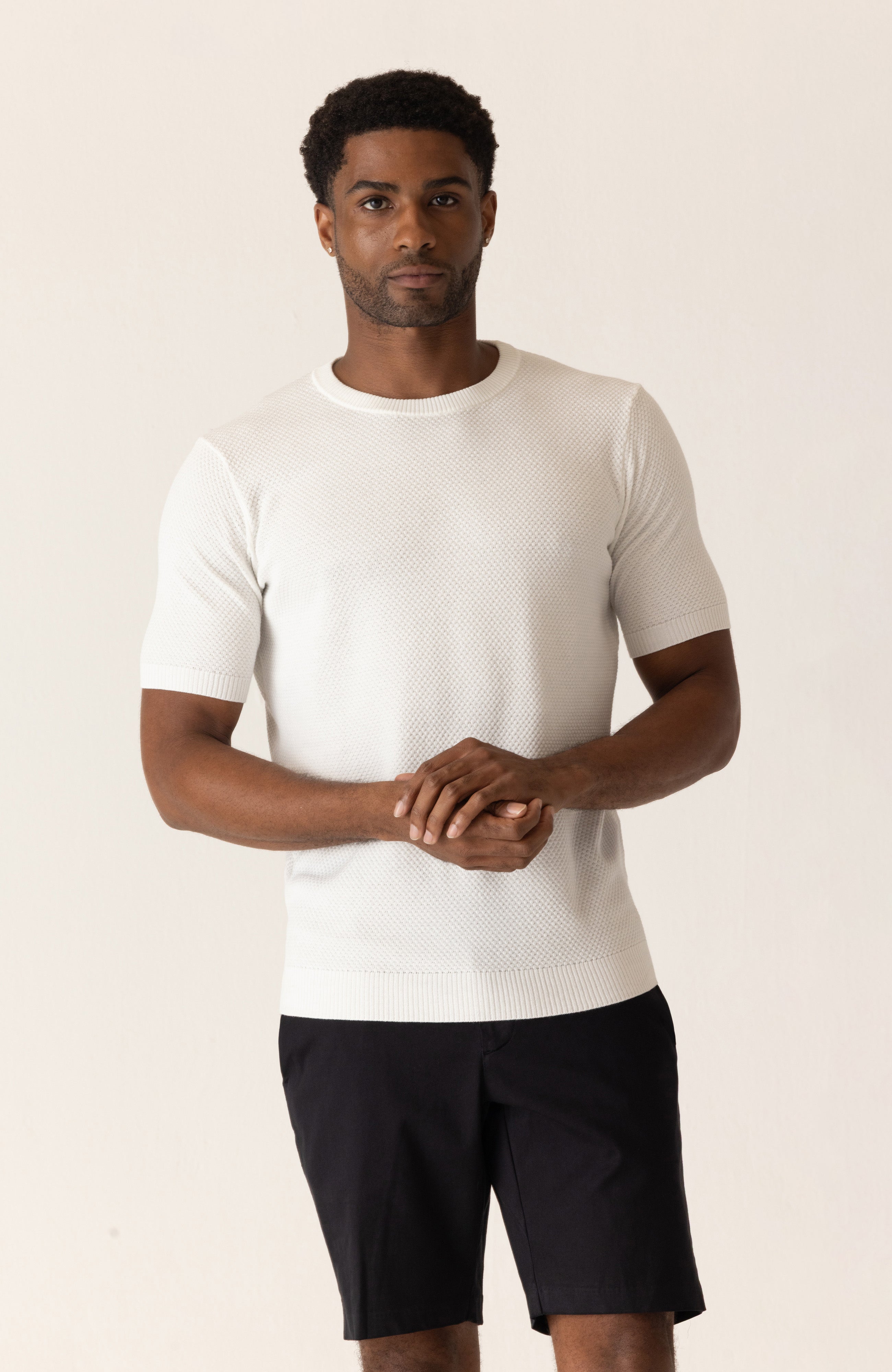 Short Sleeve Modern Knit Crew