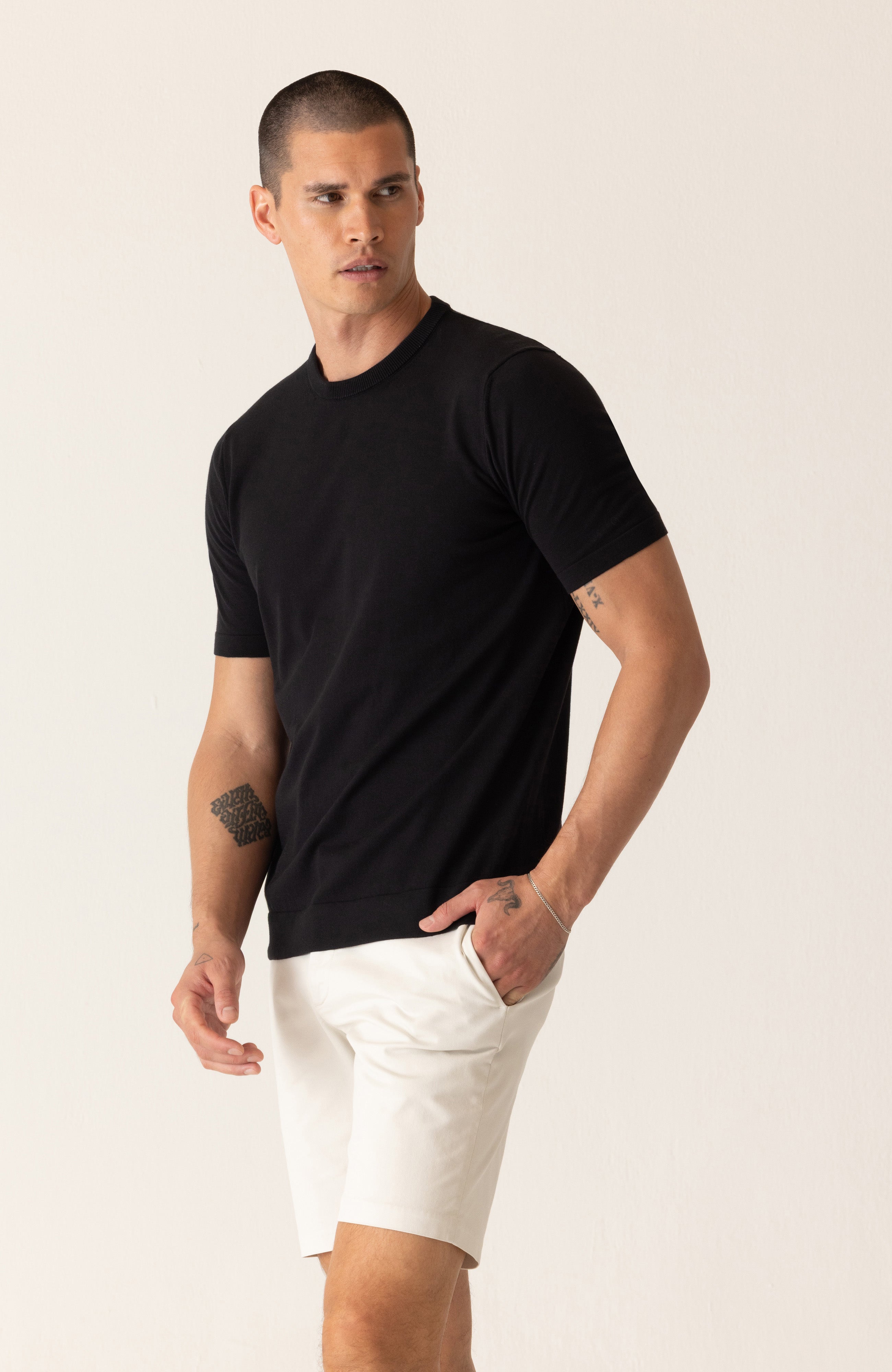 Short Sleeve Modern Knit Crew