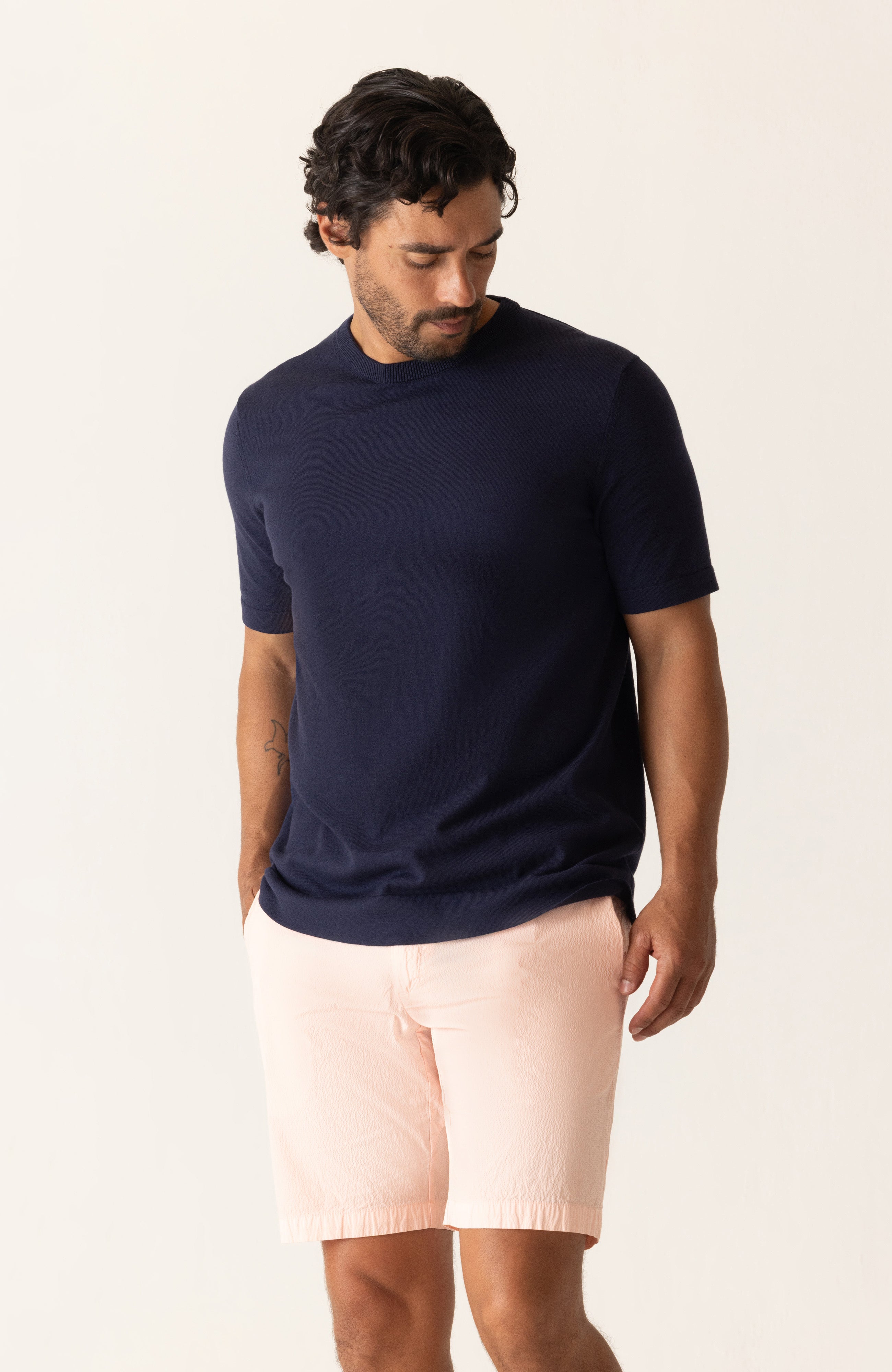 Short Sleeve Modern Knit Crew